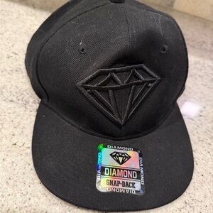 Diamond Supply Co. Black Acrylic Snap-Back Hat